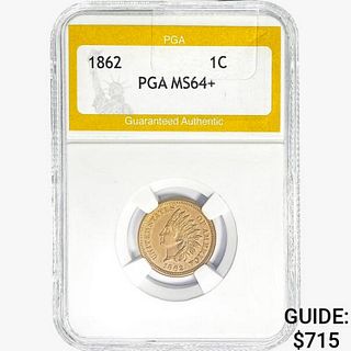 1862 Indian Head Cent PGA MS64+ 