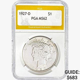 1927-D Silver Peace Dollar PGA MS62 