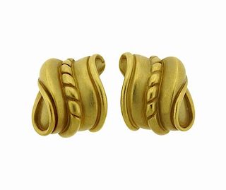 1980s Kieselstein Cord 18k Gold Earrings