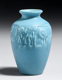 Rookwood Pottery #2591 Matte Blue Vase c1920s