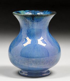 Fulper Pottery Chinese Blue Flared Vase c1910s