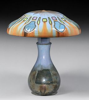 Fulper Pottery Vasekraft Leaded Glass Lamp c1910