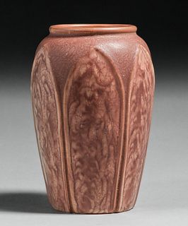 Hampshire Pottery Matte Brown Vase c1910