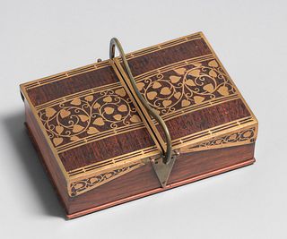 Erhard & Sohne - German Arts & Crafts Mahogany & Brass Box c1905