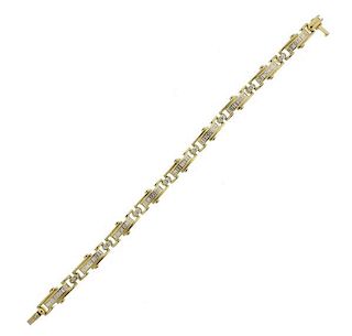 18K Gold Diamond Link Bracelet