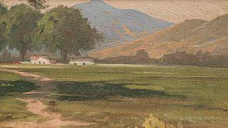 Arts & Crafts Period California Painting Mt Tamalpais c1910