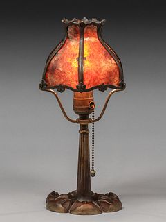 Arts & Crafts Period Copper, Brass & Mica Lamp c1910