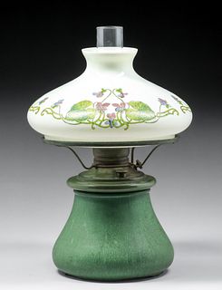 Handel & Hampshire Pottery Kerosene Lamp c1905
