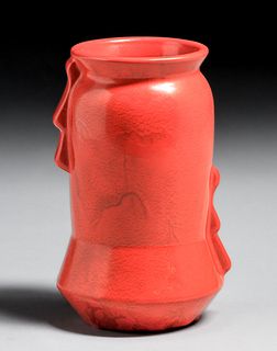 Weller Pottery Blo Red Vase c1930s