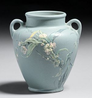 Weller Hudson Mae Timberlake Two-Handled Vase c1920s