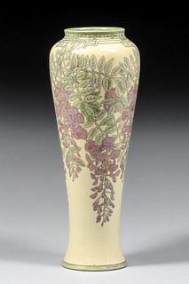 Ione Wheeler - Chicago Arts & Crafts Hand Decorated French Limoge Vase c1910
