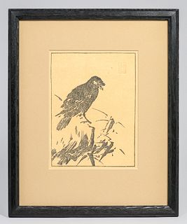 Arthur Wesley Dow (1857-1922) Ipswich Print "Raven" c1900