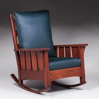 Knaus Furniture Co – Constantia, NY Slatted Rocker c1910