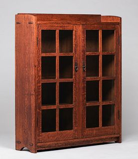 Gustav Stickley Two-Door Bookcase c1910