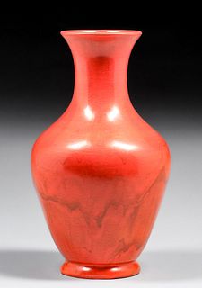 Weller Pottery "Blo Red" Baluster Vase c1920s