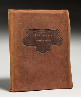 Roycroft Suede Leather Book "Fantasma" Arcadius Yonge 1903