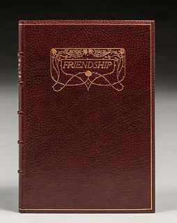 Roycroft Book "Friendship" Henry David Thoreau Full Levant Lorenz Swartz Leather Book 1903