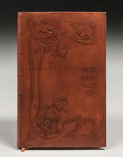 Roycroft Modeled Leather Book "Viginibus Puerisque" Robert Louis Stevenson 1903
