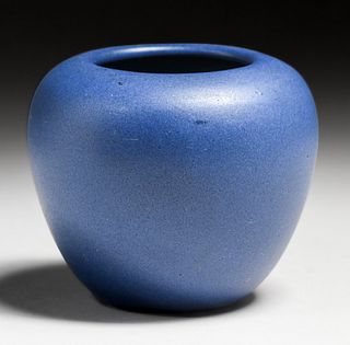 California Faience Matte Blue Vase c1914-1920