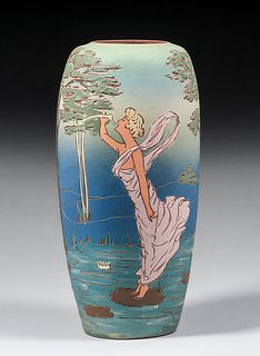 Weller Dickensware C.B. Upjohn Lilypad Fairy Vase 190