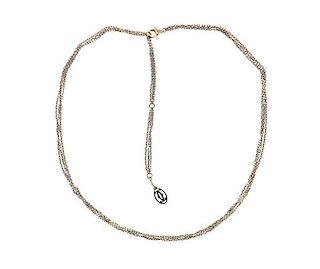 Cartier 18k Gold Tri Color Chain Necklace