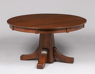 Stickley Brothers 54"d Dining Table c1910