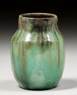 Early Fulper Vasekraft "First Fifteen" #13 Shouldered Oviform Vase c1910