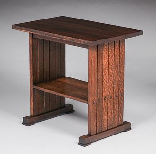 Michigan Chair Co Small Trestle Table c1910