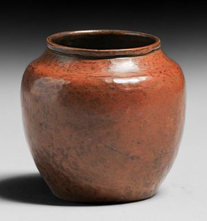 Early Dirk van Erp Hammered Copper Vase c1909