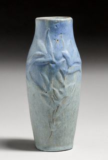 Arequipa Pottery Matte Blue Vase c1912-1918