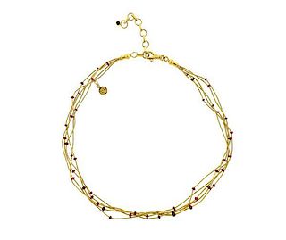 Gurhan 24k Gold Ruby Multi Strand Necklace
