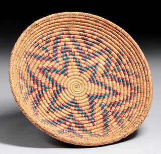 Native American - Apache Star Tray Basket c1930s