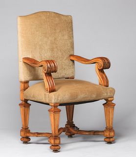 Mathews Furniture Shop Hand-Carved Armchair c1910