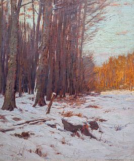 Charles Warren Eaton (1857-1937) Painting "The Clearing in the Winter" c1910