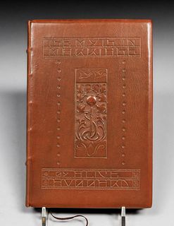 Roycroft Modeled Leather Book "The Myth in Marriage" Alice Hubbard 1912