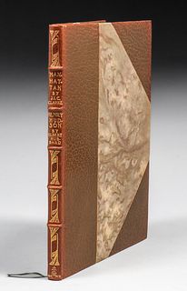 Roycroft 3/4 Levant Book "Manhattan" & "Henry Hudson" by Elbert Hubbard 1910