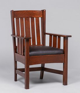 Stickley Brothers Slatted Armchair c1910