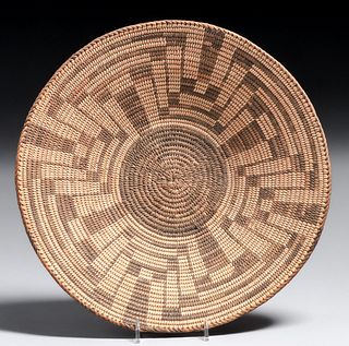 Native American - Pima Tribe Squash Blossom Basket Tray c1920s