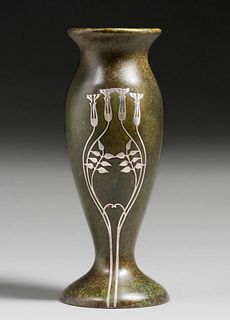 Heintz Sterling on Bronze Vase c1910