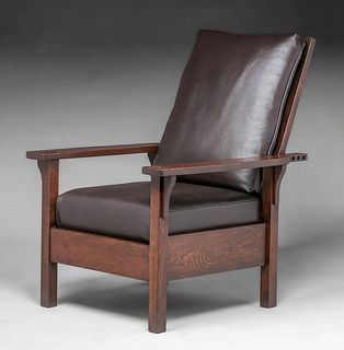 Gustav Stickley #346 Openarm Morris Chair c1907