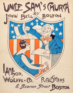 Ethel Reed (1874-1912) Poster Zincograph "Uncle Sam's Church by John Bell Bolton" 1895