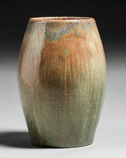 Fulper Pottery - Prang Cucumber Flambe Vase c1910