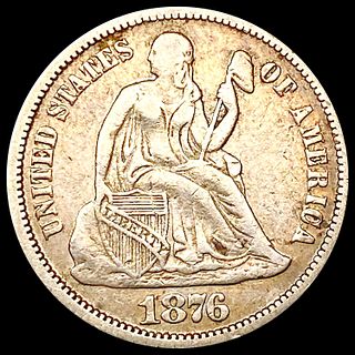 1876 Seated Liberty Dime NEARLY UNCIRCULATED