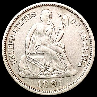 1891-O Seated Liberty Dime CLOSELY UNCIRCULATED