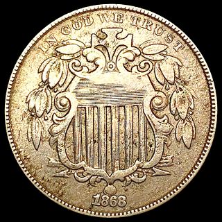 1868 Shield Nickel NEARLY UNCIRCULATED