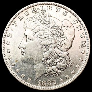 1882-O Strong O/S Morgan Silver Dollar CLOSELY UNC