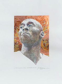 Guillaume Azoulay- 1/1 colors trial proof - one of a kind "Maitre de son art (Kobe)"