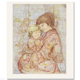 Carolina & Suellen Limited Edition Lithograph by Edna Hibel (1917-2014), Numbered and Hand Signed with Certificate of Authenticity.