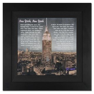 Ringo Daniel Funes - (Protege of Andy Warhol's Apprentice - Steve Kaufman), "New York, New York II" Framed One-of-a-Kind Mixed Media Painting on Canva