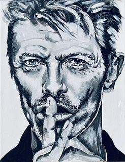 Sylvia Cohen- Original painting on canvas "Bowie"